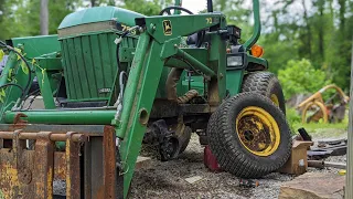 Repairing John Deere 755 Compact Tractor - Leaking Wheel Seal and More