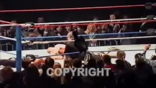 Triple H & Ref beat down Fan that enters ring and hit Steve Austin