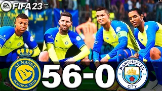 FIFA 23 - MESSI, RONALDO, MBAPPE, NEYMAR, ALL STARS PLAYS TOGETHER | Al NASSR 56-0 MAN CITY