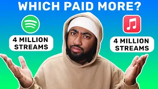 How much Spotify paid me for 4 million streams vs Apple Music (BIG DIFFERENCE 🤯)