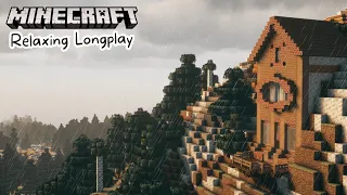 A Rainy Day in the Mountains | Minecraft Longplay (no commentary)