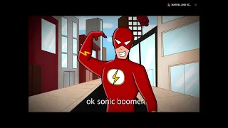 Sonic versus flash in a rap battle