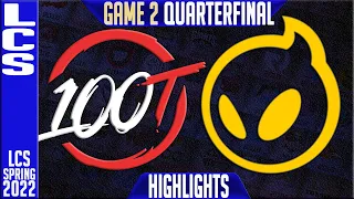 100 vs DIG Highlights Game 2 | LCS Lock In Quarterfinals | 100 Thieves vs Dignitas G2