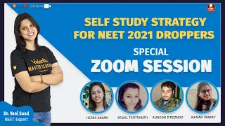 Self Study Strategy For NEET 2021 Droppers | Special Zoom Session with Vani Ma'am | Vedantu Boards