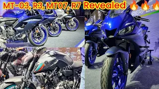 Finally, Yamaha MT-03, R3, MT-07 & R7 Revealed in India 2023🔥| Launch_Features_Price & All Details 💥