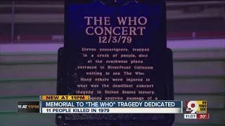 The Who concert tragedy: Memorial dedicated to those who died