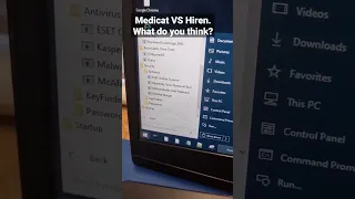 Medicat VS Hiren. What do you think? #hiren #hirenboot #hirenbootcd #medicat #usbbootable #techguy