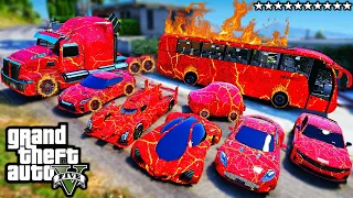 GTA 5 - Stealing LAVA SUPER CARS with Franklin! (Real Life Cars #102)