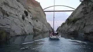 The Corinth Canal, sailing yachts "Fantastic Flight", "Sea Kiss"