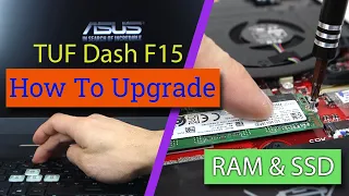 How to Install/Upgrade RAM and m.2 SSD in ASUS TUF Dash F15 Gaming Laptop (NVMe only)