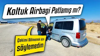 AİRBAG PATLAK AMA SIFIR GİBİ ( Volkswagen Caddy 2.0 TDi Manuel 102 Ps Hafif Ticari Araba Alıyoruz )