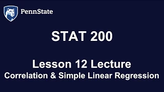 STAT 200 Lesson 12 Lecture