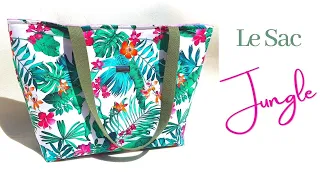 Tuto #diy facile : coudre le Sac cabas JUNGLE , un joli Tote Bag à réaliser rapidement 🥰