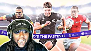 American Reacts To 10 times Rugby World Cup players became SPRINTERS!