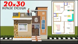 20x30 House plan with Elevation | 2Bhk House Design