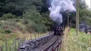 Palmerston & Linda blast  through  Minffordd  Cemetery on the Ffestiniog .