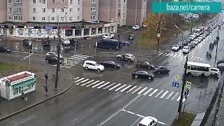 ДТП.Ленинградская - Кирова 15.10.2021 8:14(Вологда)