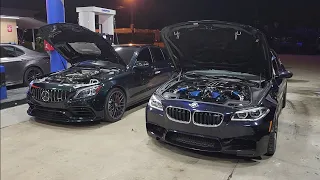 2015 BMW M5 F10 Bolt Ons 93 vs 2019 Mercedes C63 S AMG Bolt Ons E30