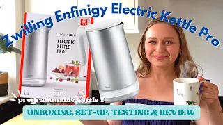 PROGRAMMABLE KETTLE?! Unbox, test & review of the ZWILLING Enfinigy Electric Kettle Pro