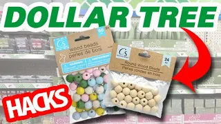 Grab $1 WOOD BEADS from Dollar Tree for these GENIUS HACKS!