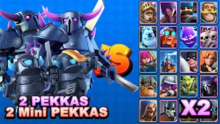 2 PEKKAS Y 2 MINI PEKKAS vs TODAS LAS CARTAS X2 | Clash Royale