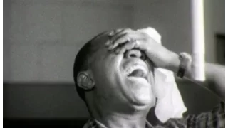 Louis Armstrong Records "I Ain't Gonna Give Nobody None of My Jelly Roll" - Rare Studio Film, 1959