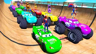 GTA V SPIDER-MAN 2, FIVE NIGHTS AT FREDDY'S, POPPY PLAYTIME CHAPTER 3 Join in Epic New Stunt Racing