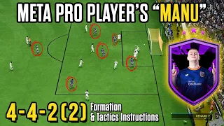 NEW BROKEN PRO "MANU" 4-4-2 (2) FORMATION AND CUSTOM TACTICS REVIEW 🔥 | EA FC 24 Ultimate TEAM