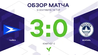 ЮФЛ Юг-2. «Чайка» —  «Волгарь» 3:0 I  19 тур. Обзор матча (09.09.2023)