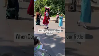 Captain Hook spotted our little Tinkerbell at Disneyland #disneyland