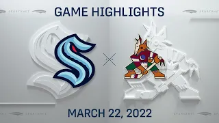 NHL Highlights | Kraken vs. Coyotes - Mar. 22, 2022