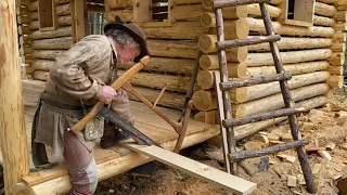 Beginning the Chimney for the Rumford Fireplace | LOG CABIN BUILD | PIONEER LIFE CIRCA 1700's