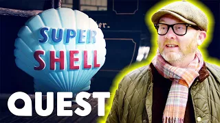 Drew Finds A Very Rare 'Shell' Sign In This Retro Car Paradise | Salvage Hunters