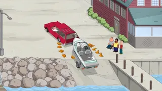 FAMILY GUY - Peter backing up the boat into the water