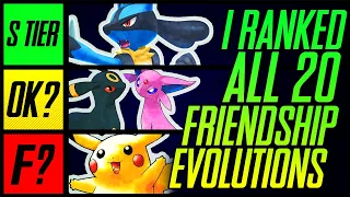 I Ranked ALL 20 Pokemon Friendship Evolutions | Mr1upz