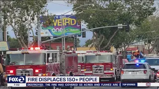 160 residents displaced after San Leandro apartment building goes up in flames