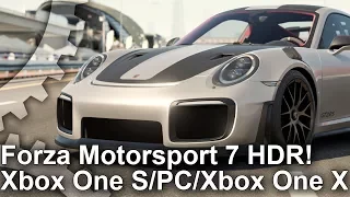 [4K HDR] Forza Motorsport 7 HDR Xbox One X/ PC/ Xbox One S Comparison