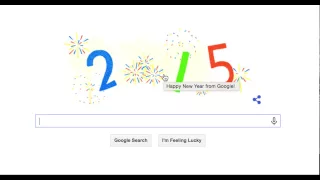 Happy New Year 2015 Greetings Google Doodle