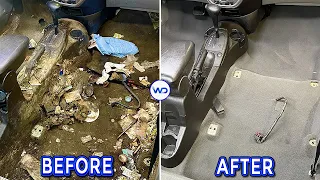 Hoarder's ABANDONED Car Cleaned For The First Time In YEARS! INSANE Detailing Transformation!