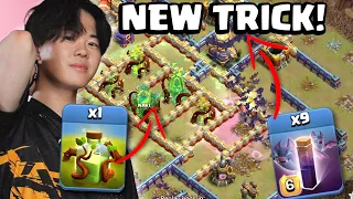 *NEW* BAT + OVERGROWTH TRICK vs GAKU breaks Clash of Clans