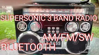 SUPERSONIC 3 BAND RADIO/BLUETOOTH/SC-1097BT