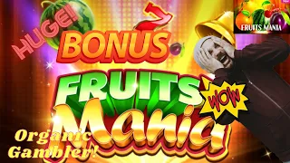 NEW GAME!! Huge BONUS!!!! Organic Gambler | Fruits Mania | Pulsz Casino