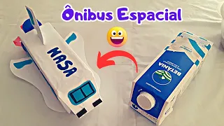 Como fazer um ônibus espacial com caixa de leite