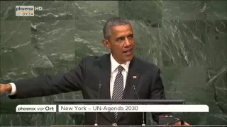 UN-Vollversammlung: Barack Obama zur UN-Agenda 2030 am 27.09.2015