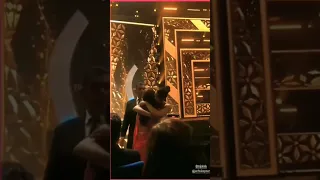 jhanvi Kapoor hugging Pakistani actress Sajal Aly in award show in Dubai #shorts #youtubeshorts