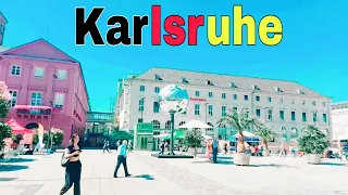 Karlsruhe City Germany 🇩🇪 Walking tour - 4k video