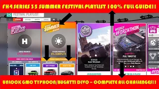 Forza Horizon 4 | How to 100% Complete Summer Season Series 35 | Cars/Tunes/Stunts - Full Guide!