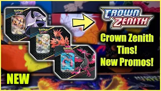 Brand New Pokémon TCG Crown Zenith Tins Opening