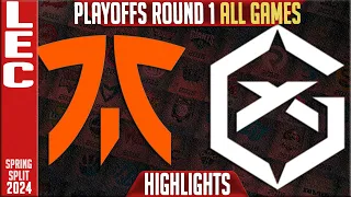 FNC vs GX Highlights ALL GAMES | LEC Spring Playoffs 2024 Upper R1 | Fnatic vs GiantX