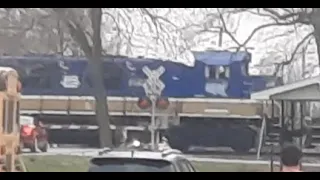 Two NRE Genset switchers trailing on eastbound EVWR local in Woodlawn, IL (READ DESCRIPITON)